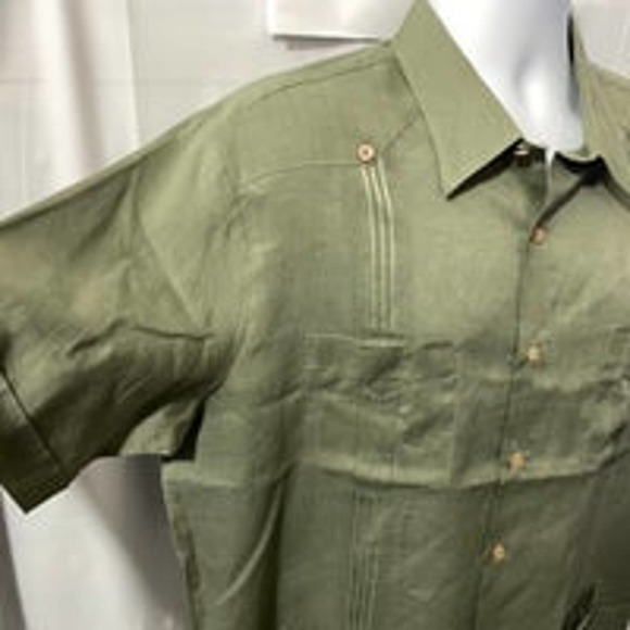 Oscar de La Renta Vintage Men's Shirt Short Sleeve Button Down XL - Panama- - Picture 8 of 11